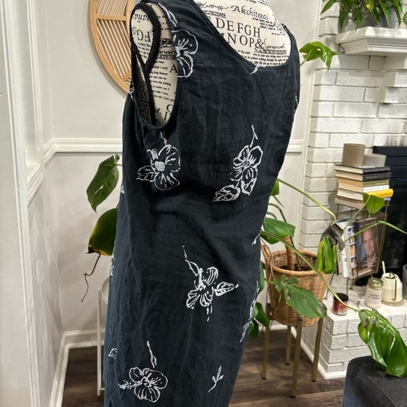 Linen/Cotton Blend Sleeveless Dress, Medium - Picture 2 of 7